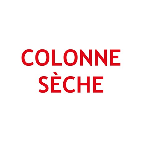 "COLONNE SÈCHE" en PVC rigide 200 X 80 mm FOND BLANC