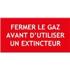 "NE PAS UTILISER SUR FLAMME GAZ" en PVC rigide 200 X 100 mm