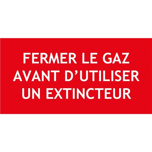 "NE PAS UTILISER SUR FLAMME GAZ" en PVC rigide 200 X 100 mm