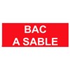 Panneau "Bac à sable" PVC - 200x80 mm