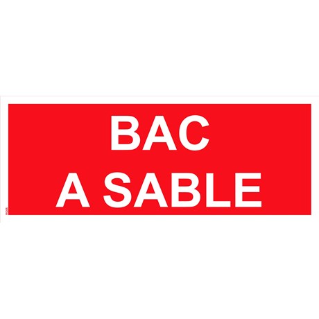 Panneau "Bac à sable" PVC - 200x80 mm