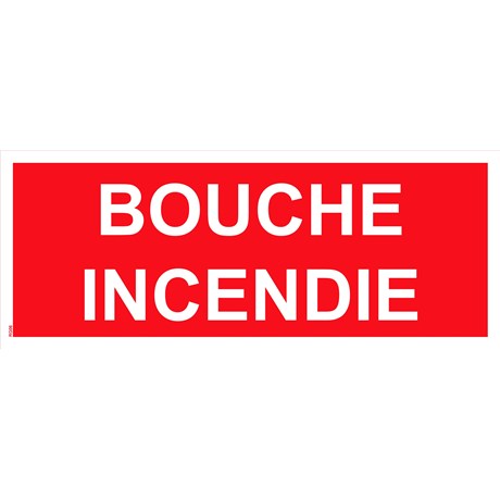 Panneau "Bouche incendie" PVC - 200x80 mm