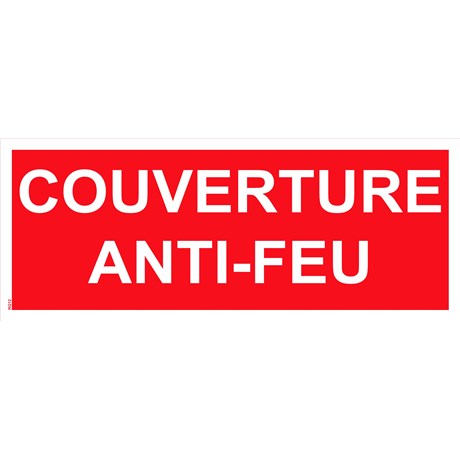 Panneau "Couverture anti-feu" PVC - 200x80 mm