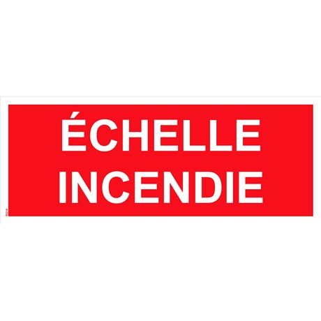 Panneau "Échelle incendie" PVC - 200x80 mm