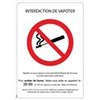 Panneau "Interdiction de vapoter" - PVC A5