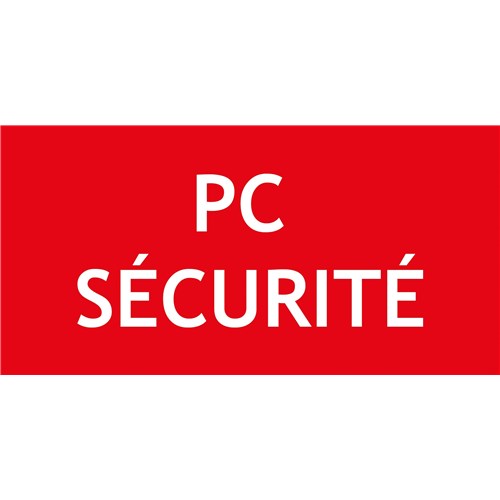 Panneau "PC sécurité" PVC - 200x100 mm