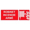 Panneau "Robinet incendie armée" PVC - 200x80 mm