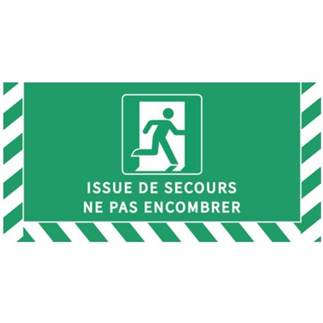 Signalisation au sol pour Issue de Secours - L.800 x H.400 mm