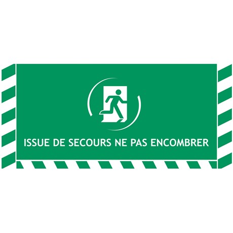 Signalisation au sol pour Issue de Secours - L.865 x H.400 mm