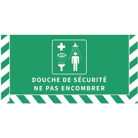 Signalisation au sol pour douche de sécurité - L.800 x H.400 mm