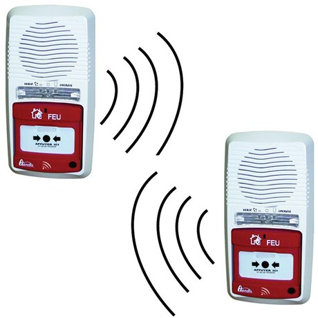 Pack de 2 alarmes T4 radio signal sonore et lumineux avec répéteur