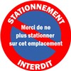 10 autocollants "indécollables" dissuasifs de stationnement - 10 X 10 CM