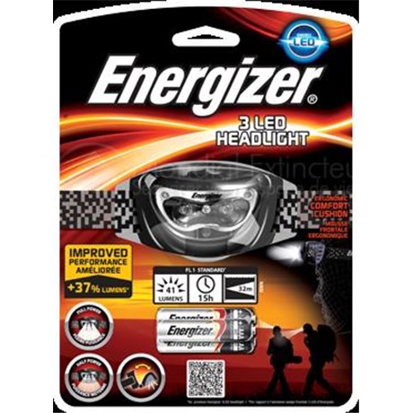 Lampe frontale energizer 3 leds